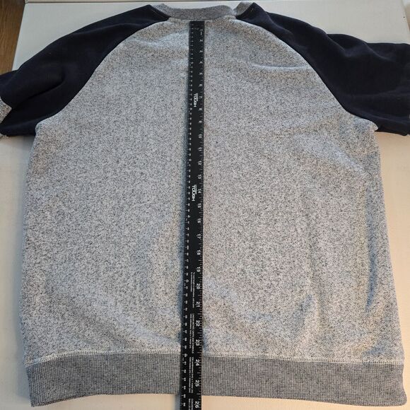 Frank & Oak Sweatshirt Men's XL Long Sleeve Colorblock Gray & Black - Picture 7 of 16